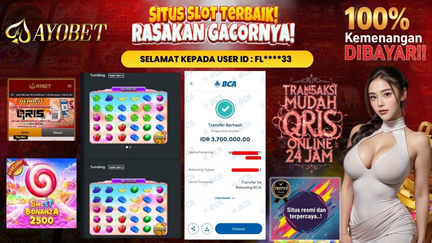 AYOBET JACKPOT SLOT SWEET BONANZA 2500